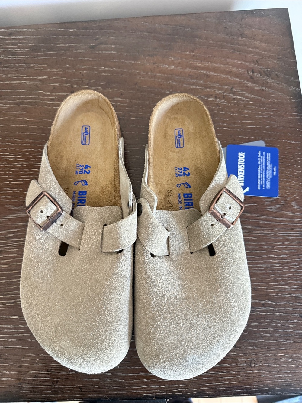 Birkenstock Boston Suede Clog - Sand/Taupe - Picture 4 of 5